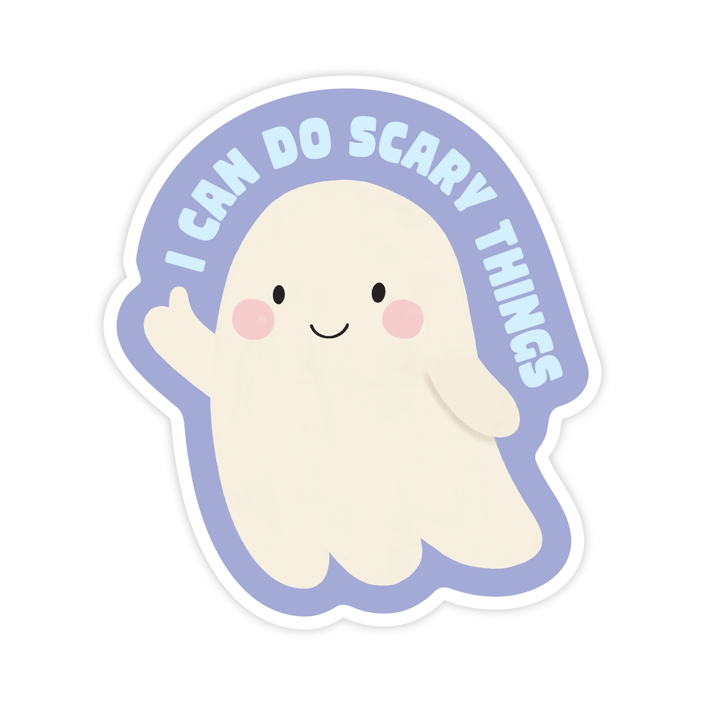 Simple Whimsy - I Can Do Scary Things Ghost - Spooky Vinyl Sticker