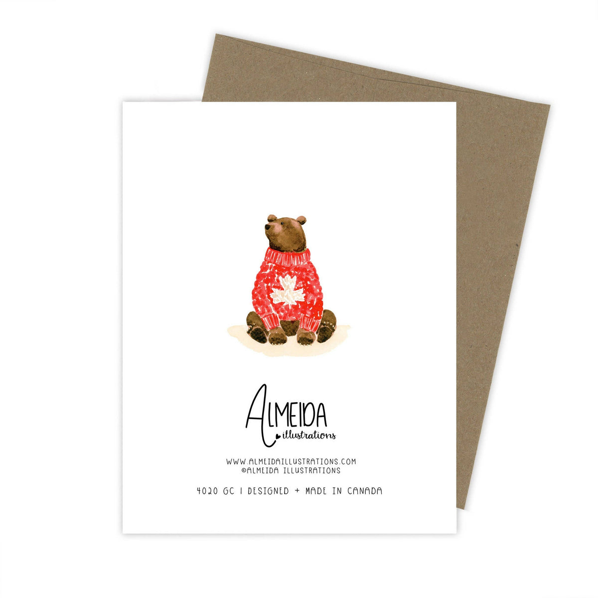 Canadian Grizzly Bear Greeting Card