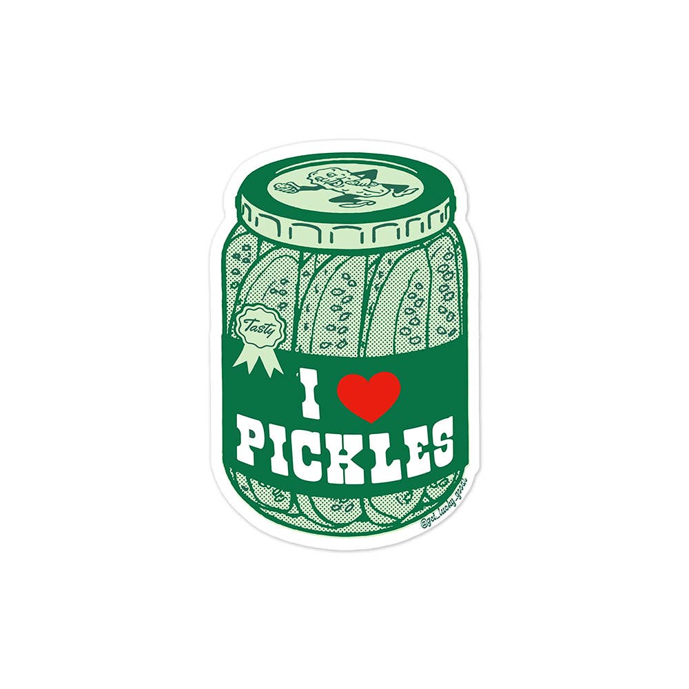 I Heart Pickles Vinyl Sticker