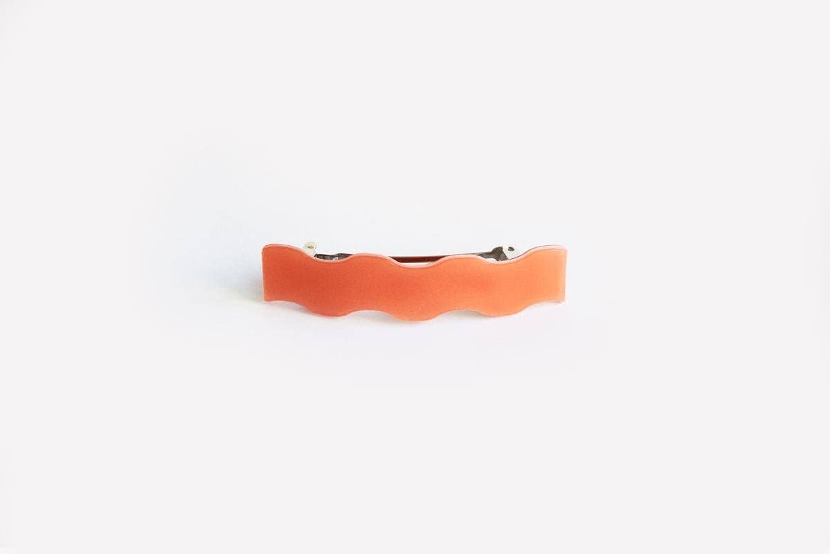 Ecoresin Hair Clip Squiggle: Peach