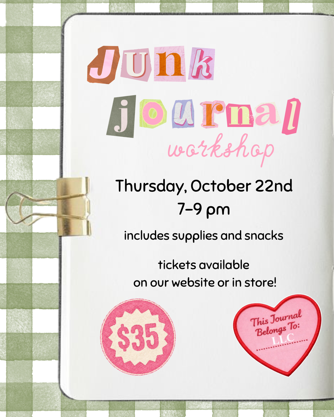 Junk Journal Workshop