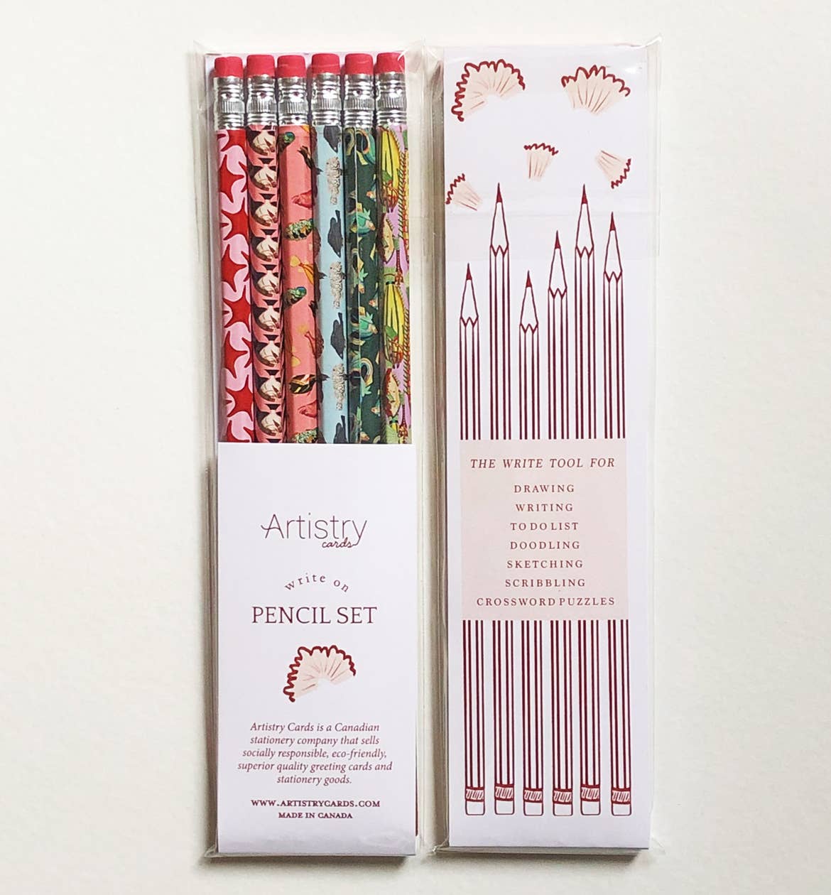 Artistry Cards - Vintage Fish-Themed Pencils – Set of 6 Unique Designs
