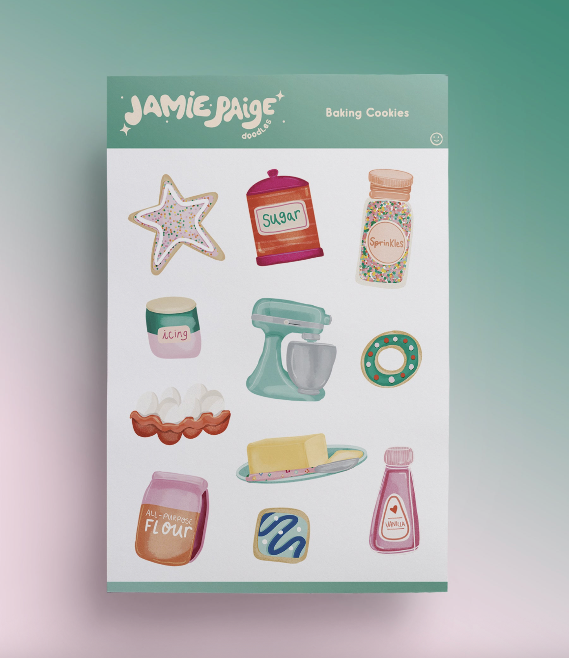 Baking Cookies Sticker Sheet