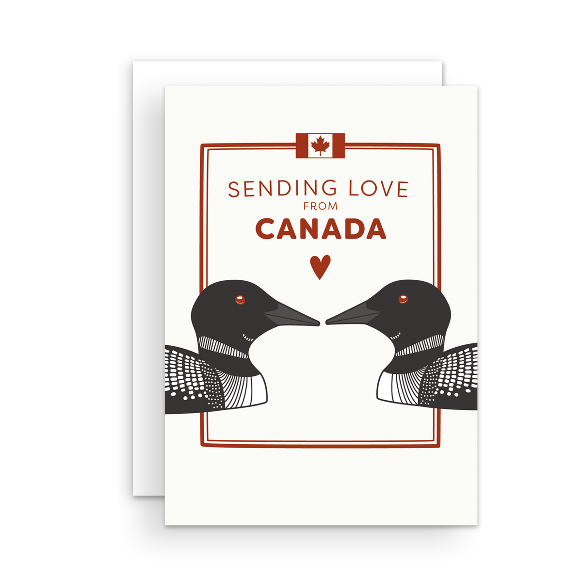 Sending You Love From Canada Loons Greeting Card