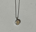 Silver China Plate Pendant Necklace