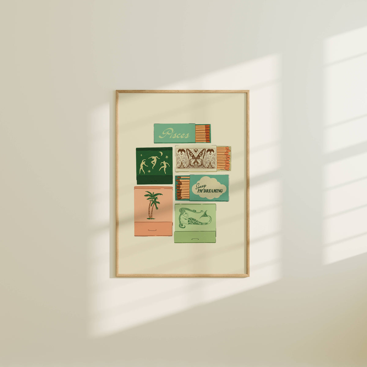 Pisces: Zodiac Vintage Inspired Matchbook Print