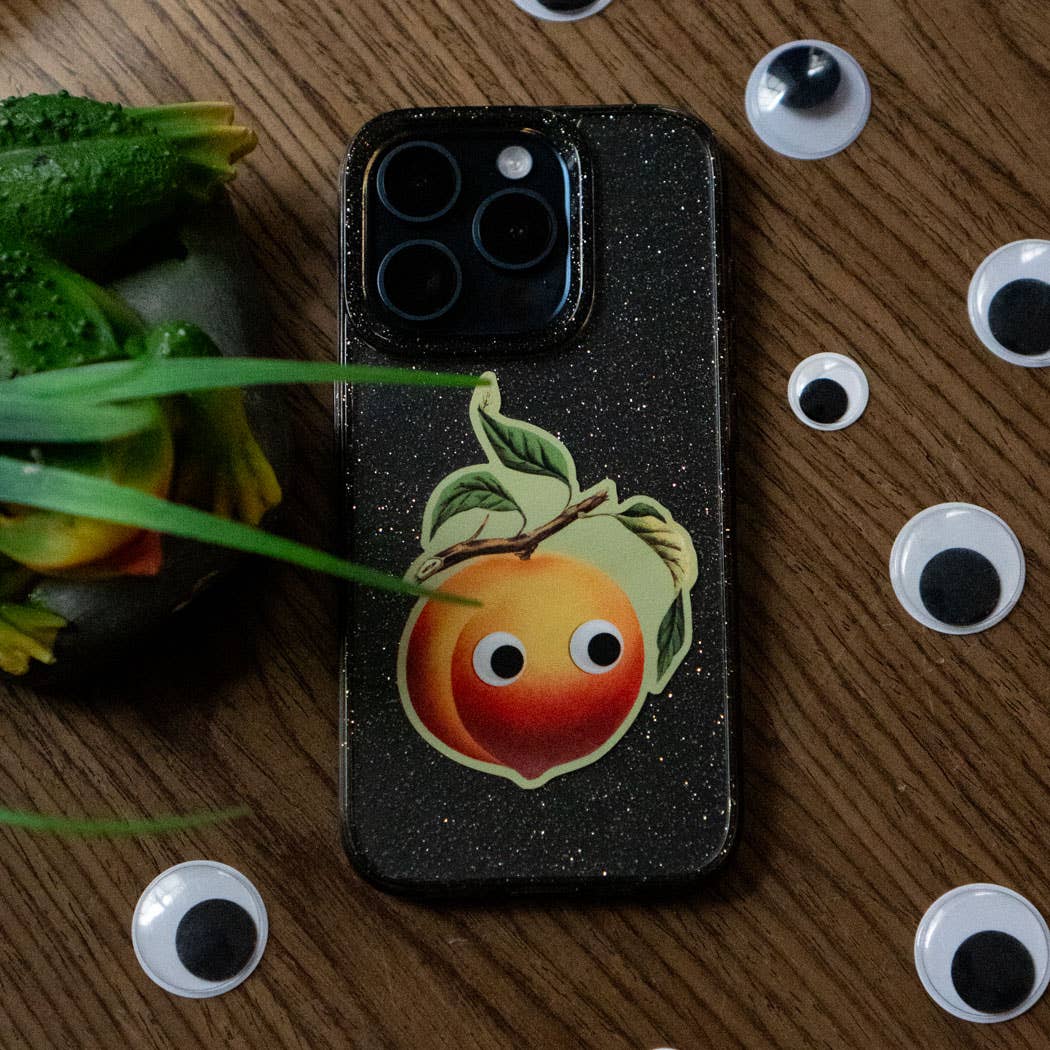 Googly Peach Sticker