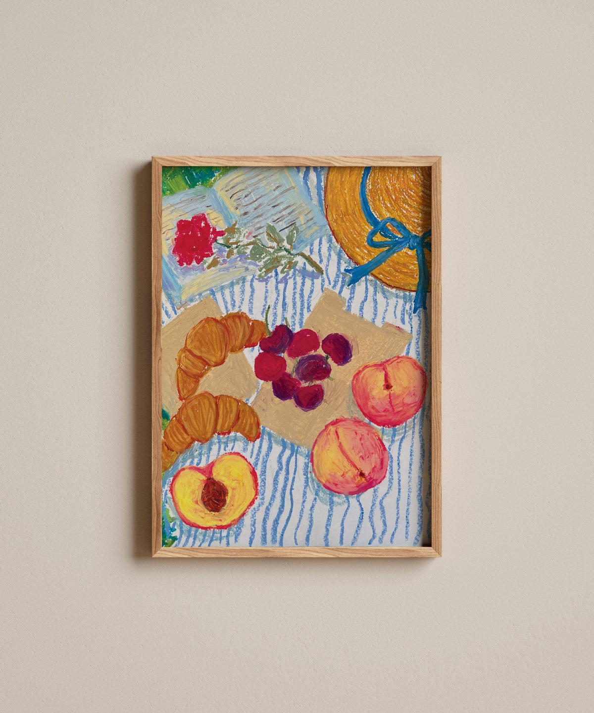 Oil Pastel Summer Picnic Print