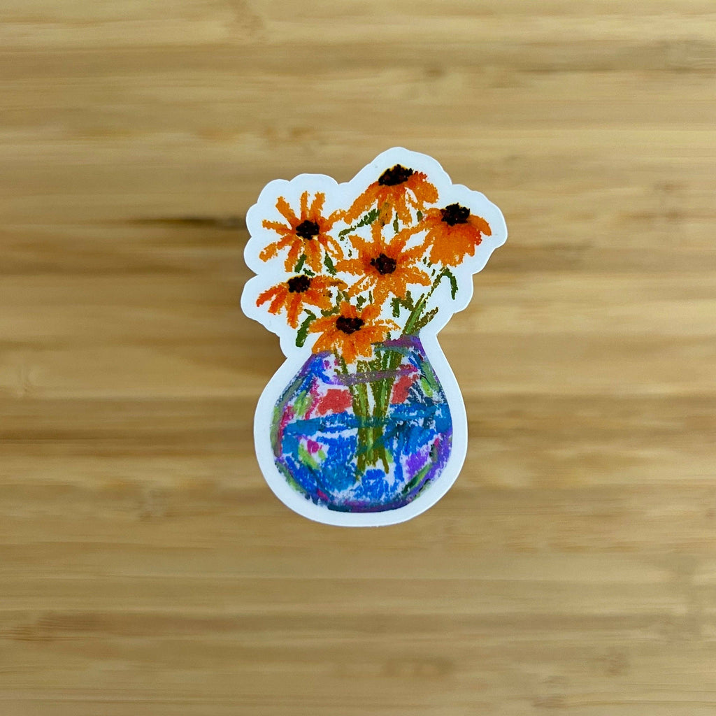 Sunflower Vase Sticker