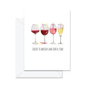 Cheers To Another Wine-derful Year! Greeting Card