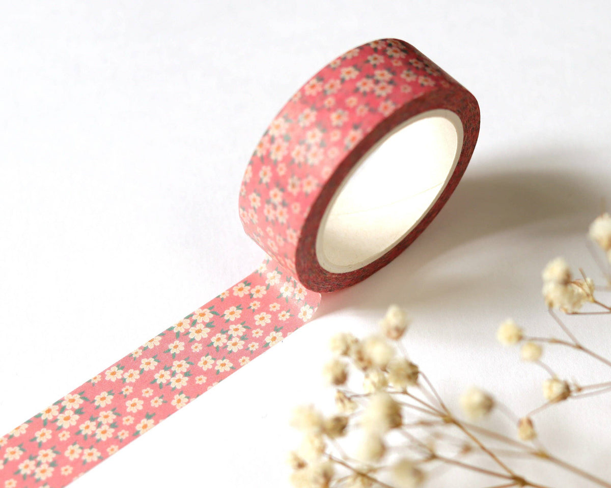 Blush Pink Floral Washi Tape
