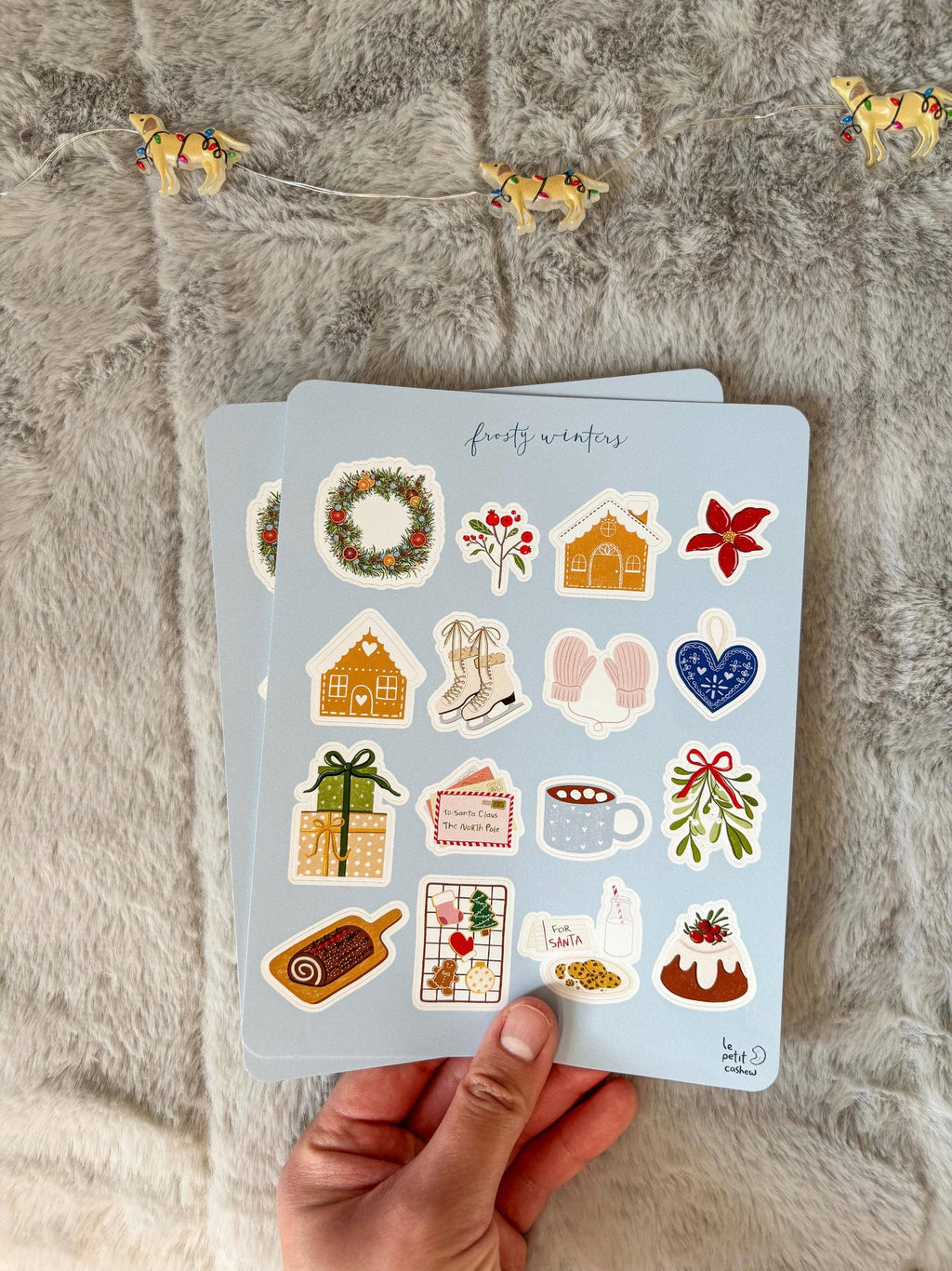 Frosty Winters Christmas Holiday Vinyl Sticker Sheet