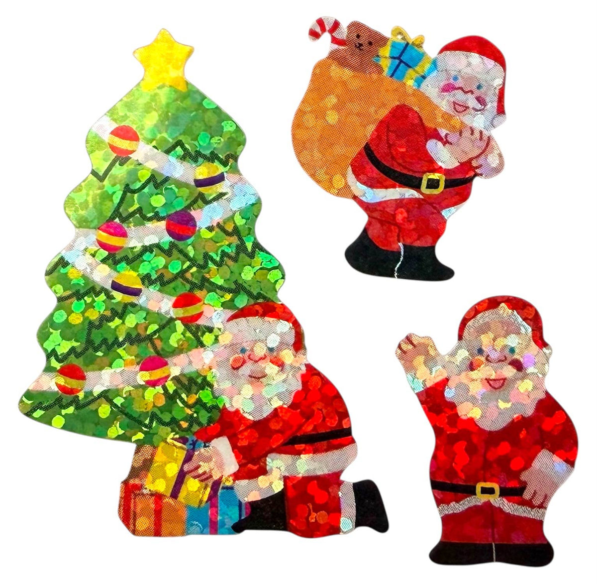 Sparkle Jolly Ol' Santa Christmas Sticker Sheet