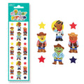 Glossy Animals Cowboy Stickers Retro Inspired: English
