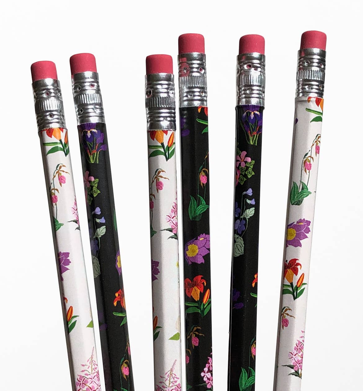 Canadian Flowers Pencils – Set of 6 Unique Designs
