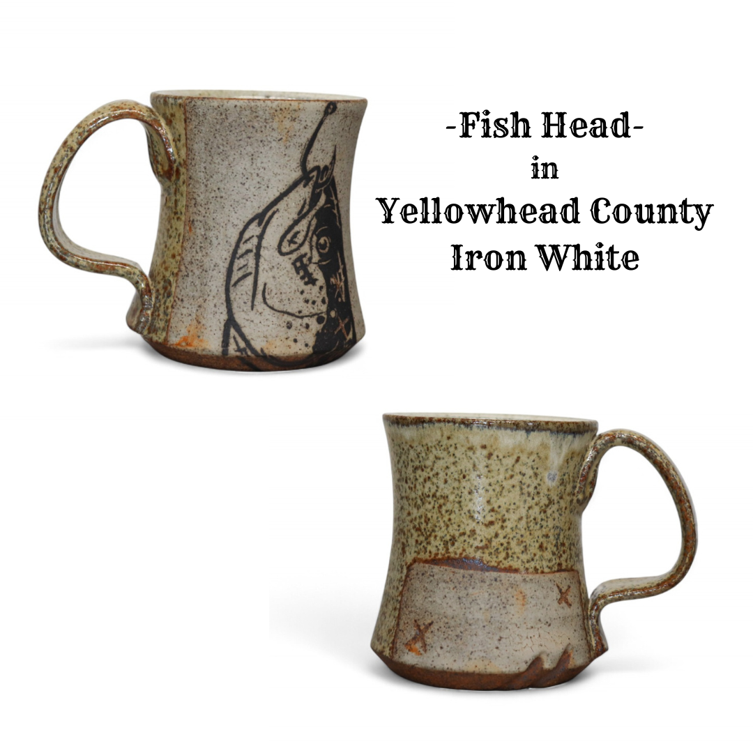 High Country Art - Diner Style Mug - Fish: Petrified Sparkle Yellow, Walleye