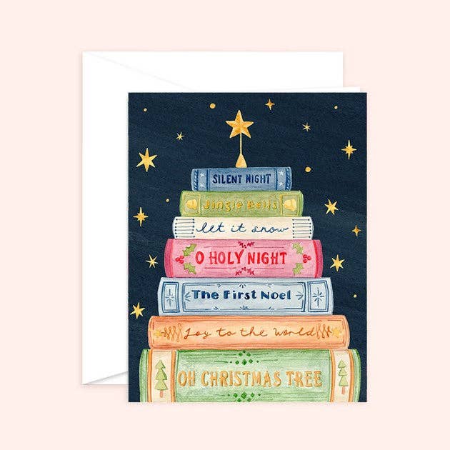 Christmas Book Tree Card