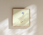 Georgette: Goose Print