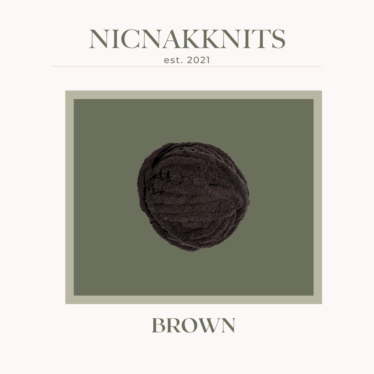 Handmade Chunky Knit Blanket: Brown