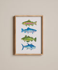 Oil Pastel Ocean Fish Art Print