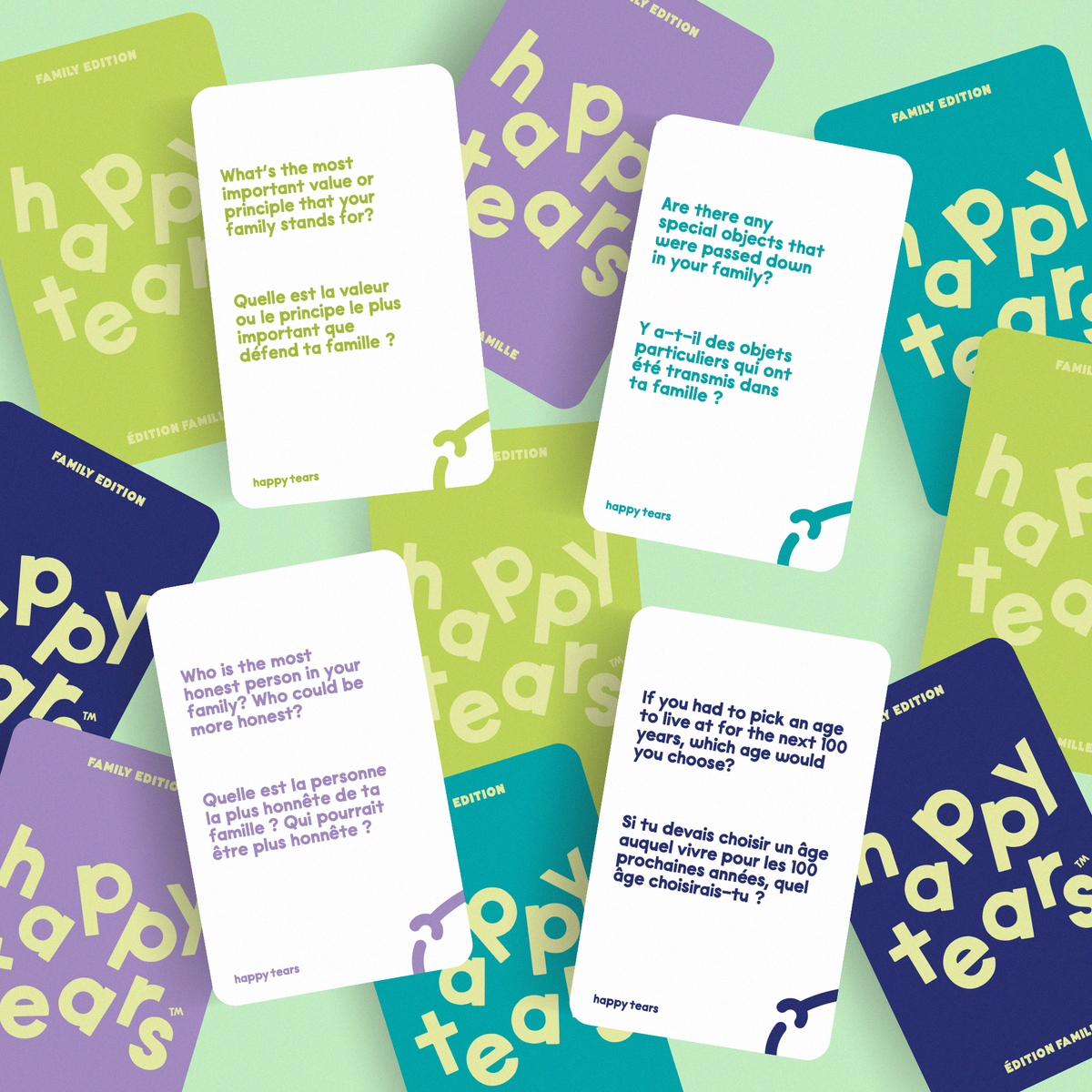 Happy tears: family edition (bilingual conversation cards)