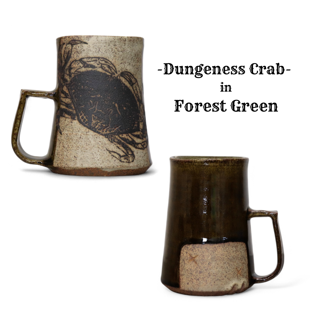 Salmon High Country Art - Wide Base Mug - Fish: Petrified Sparkle Yellow