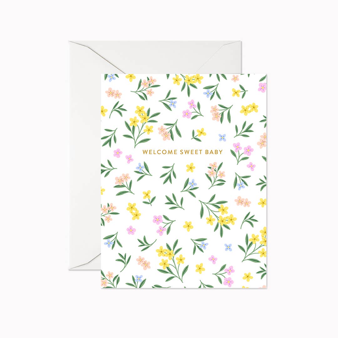 Welcome Sweet Baby Greeting Card