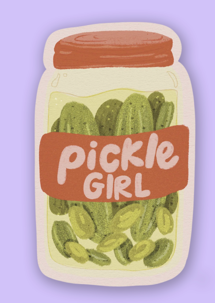 Pickle Girl Sticker