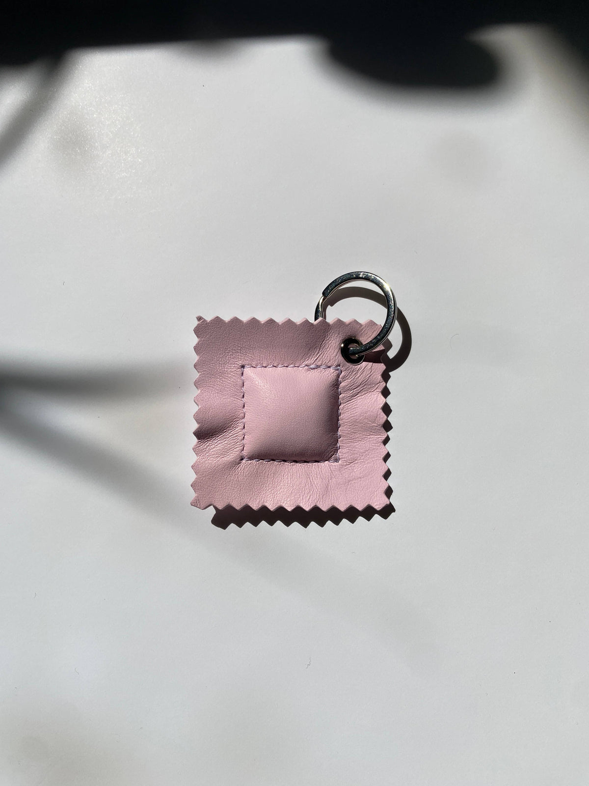 Handcrafted Leather Ravioli Keychain